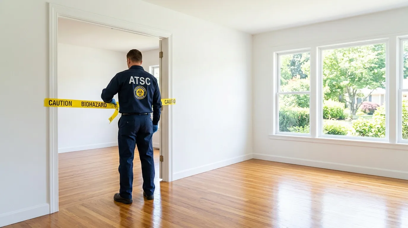 Certified biohazard cleanup crew performing Crime Scene Cleanup in Nibley
